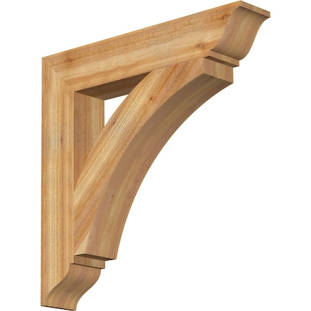 Thorton Traditional Rough Sawn Bracket, Western Red Cedar, 6"W x 34"D x 34"H